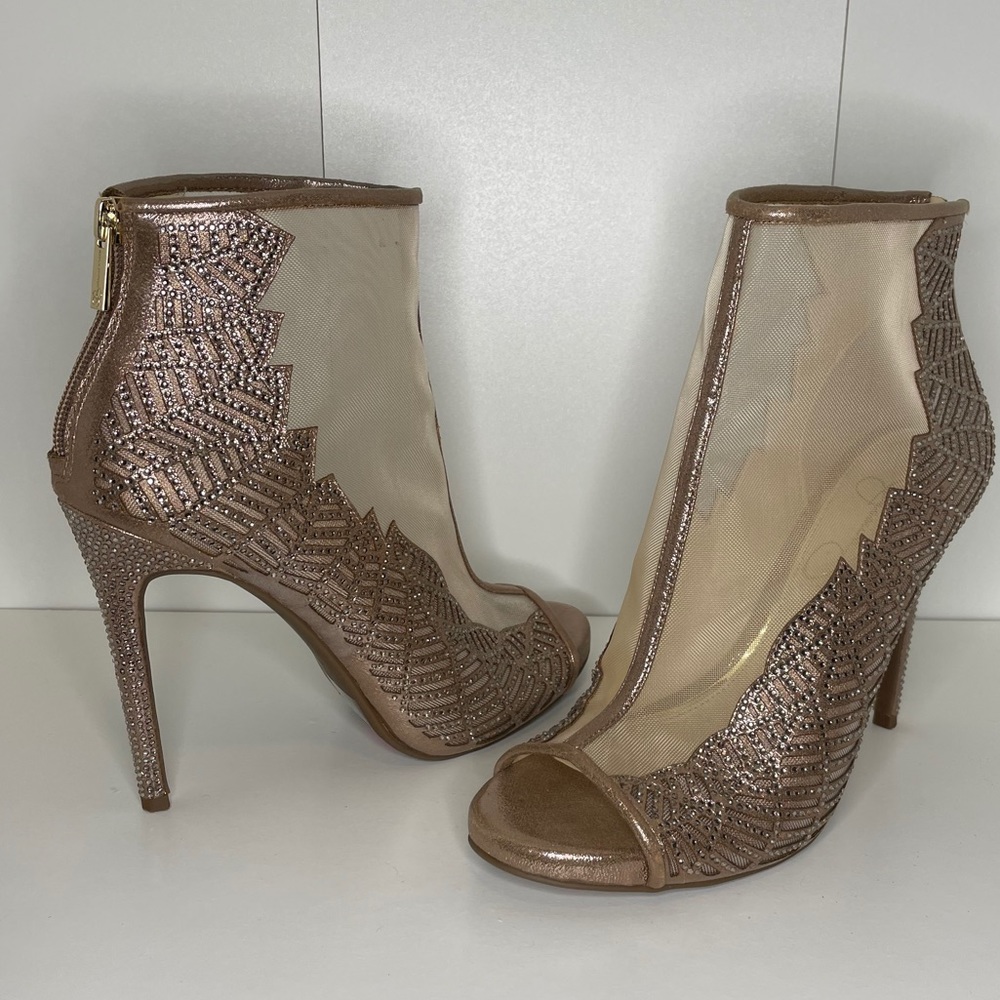 Jessica Simpson Booties Open Toe Mesh - image 2